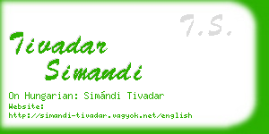 tivadar simandi business card