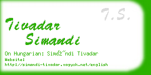 tivadar simandi business card